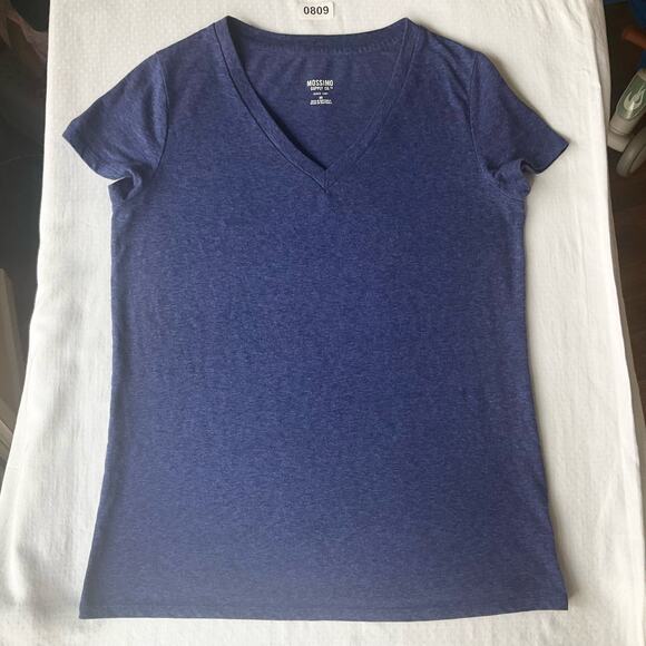 Mossimo Women’s Short Sleeve Basic T-shirt size XS, Solid Blue - Picture 1 of 7